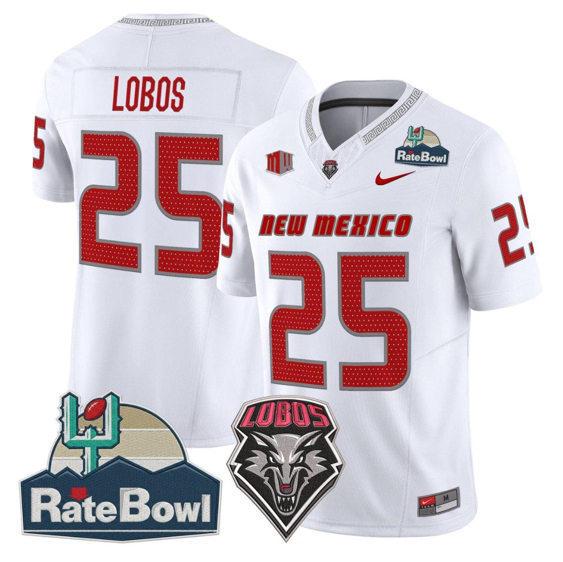 Lobos Jersey #25 New Mexico Lobos 2025 Rate Bowl Limited Stitched - Image 5
