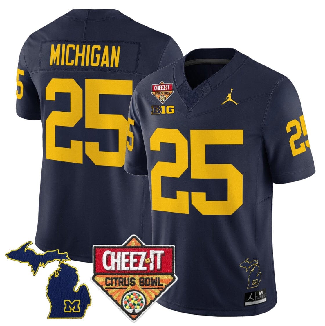 Michigan Jersey #25 Michigan Wolverines 2025 Cheez-It Citrus Bowl Stitched - Image 4