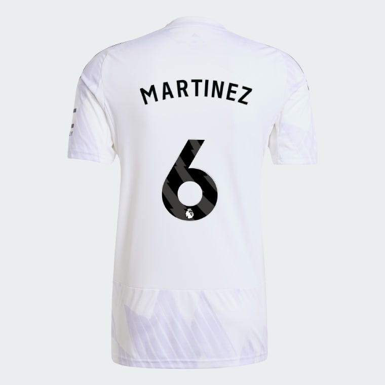 Manchester United 2025-26 Away MARTINEZ 6 Match Jersey – White