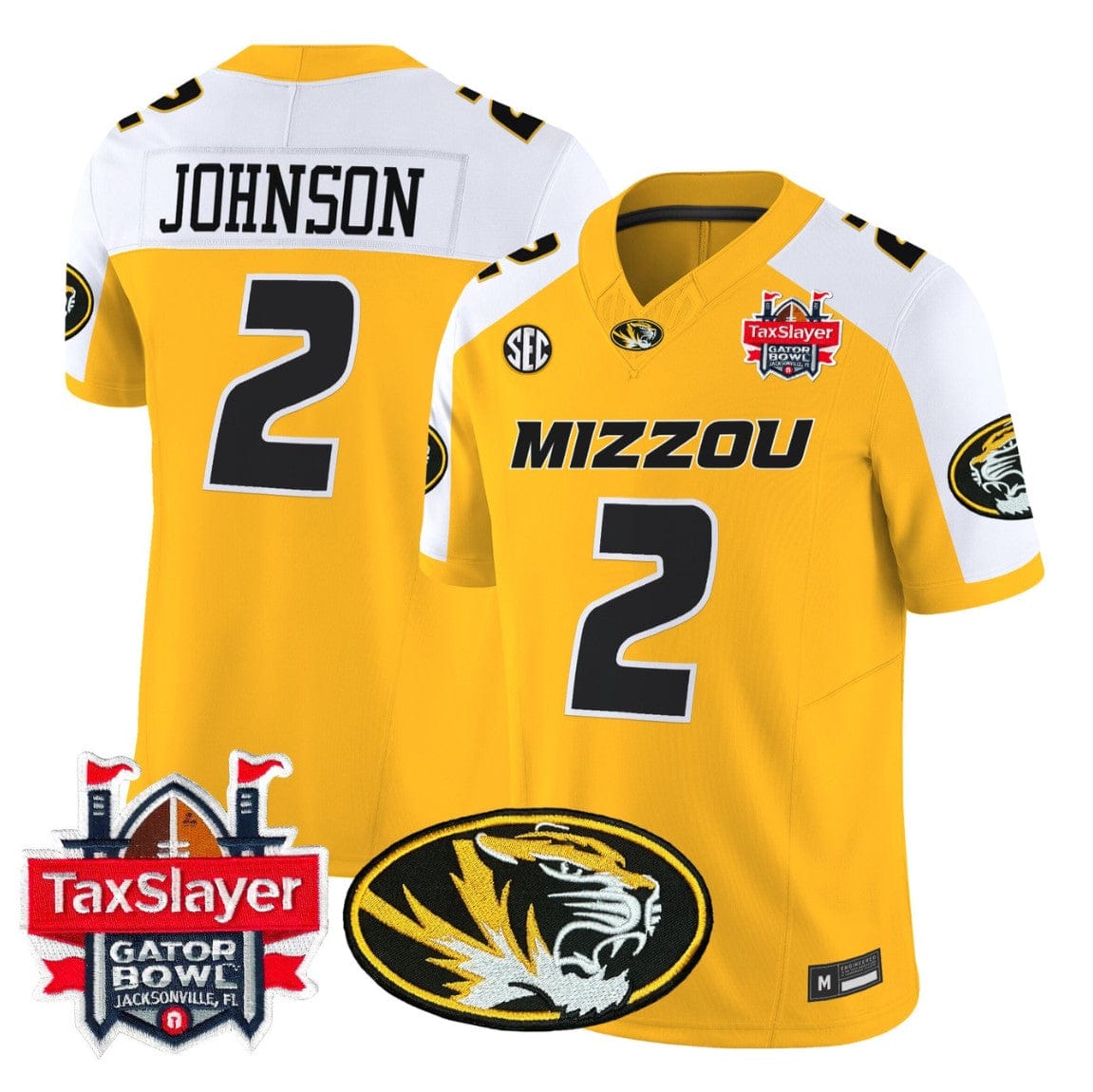 Marquis Johnson Jersey #2 Missouri Tigers 2025 Gator Bowl Vapor Stitched - Image 3