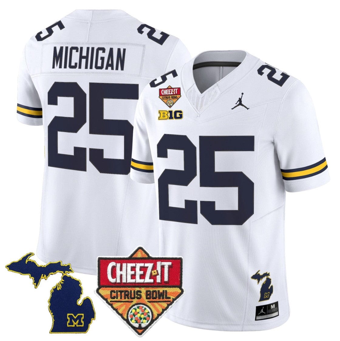 Michigan Jersey #25 Michigan Wolverines 2025 Cheez-It Citrus Bowl Stitched - Image 5