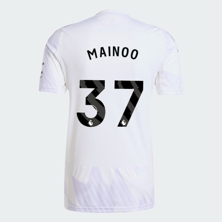 Manchester United 2025-26 Away MAINOO 37 Match Jersey – White