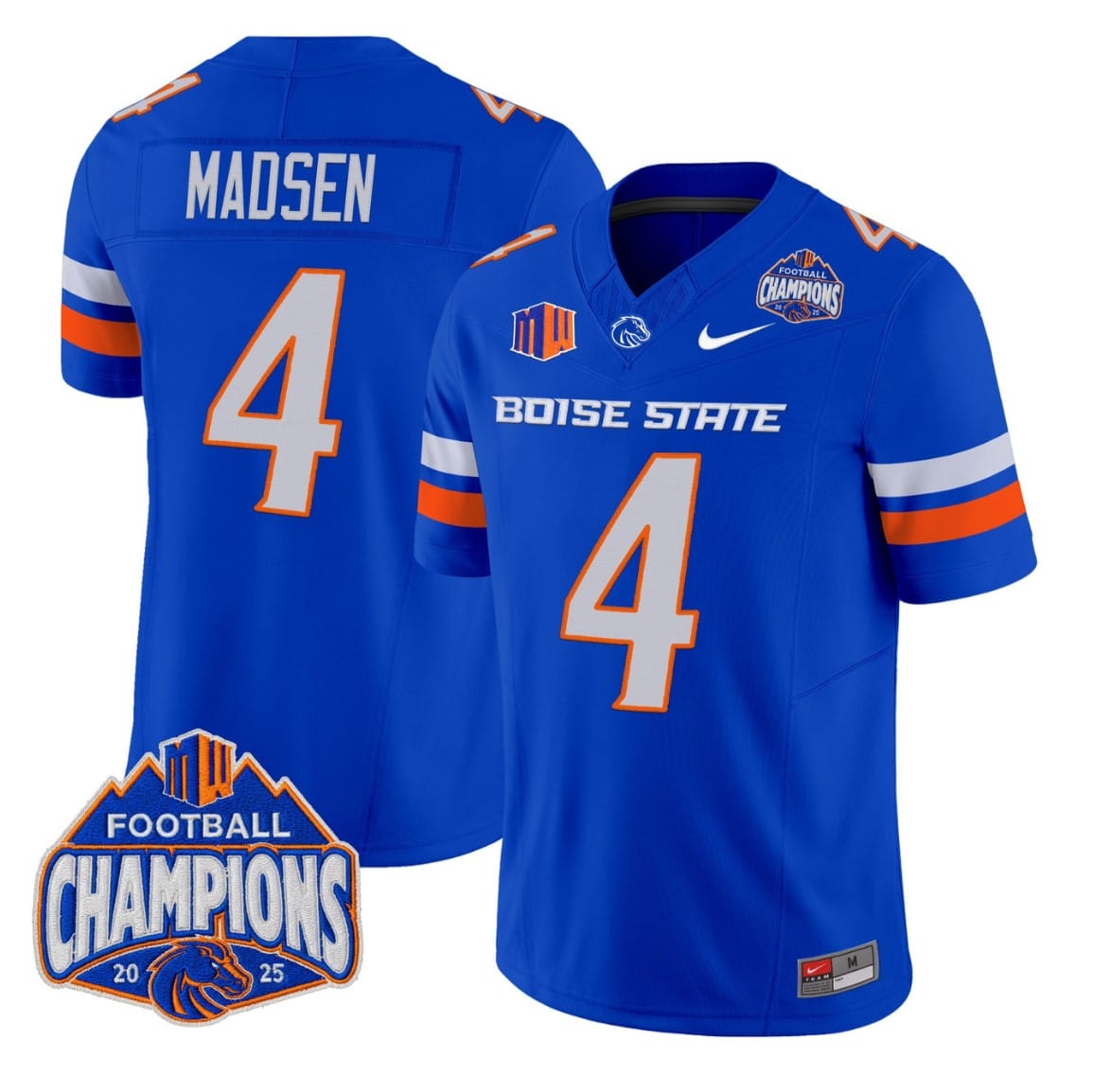 Maddux Madsen Jersey #4 Boise State Broncos 2025 Mountain West Champions - Image 4