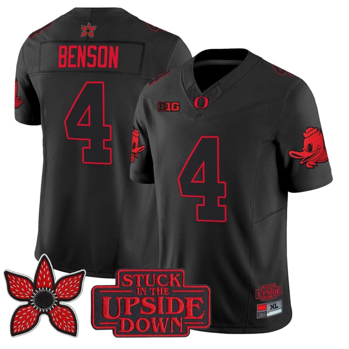 Malik Benson Jersey #4 Oregon Ducks Stranger Things Edition Limited Stitched