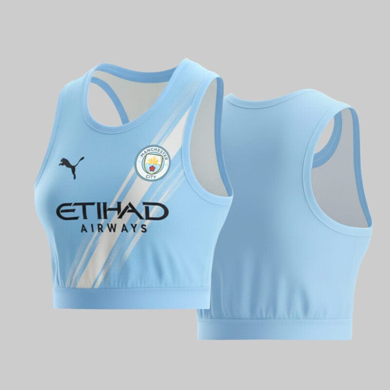 Manchester City 2025-26 Home Crop Jersey Winning Fan Style – Sky Blue