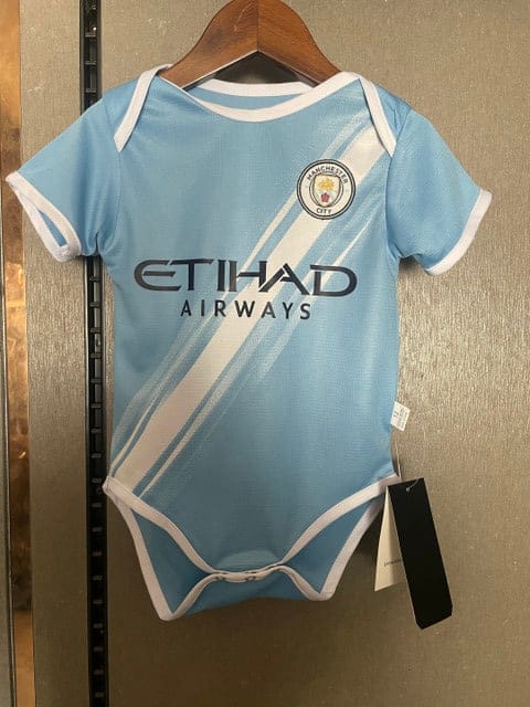 Manchester City 2025-26 Winning Infant Wear Soccer Baby Bodysuit – Sky Blue