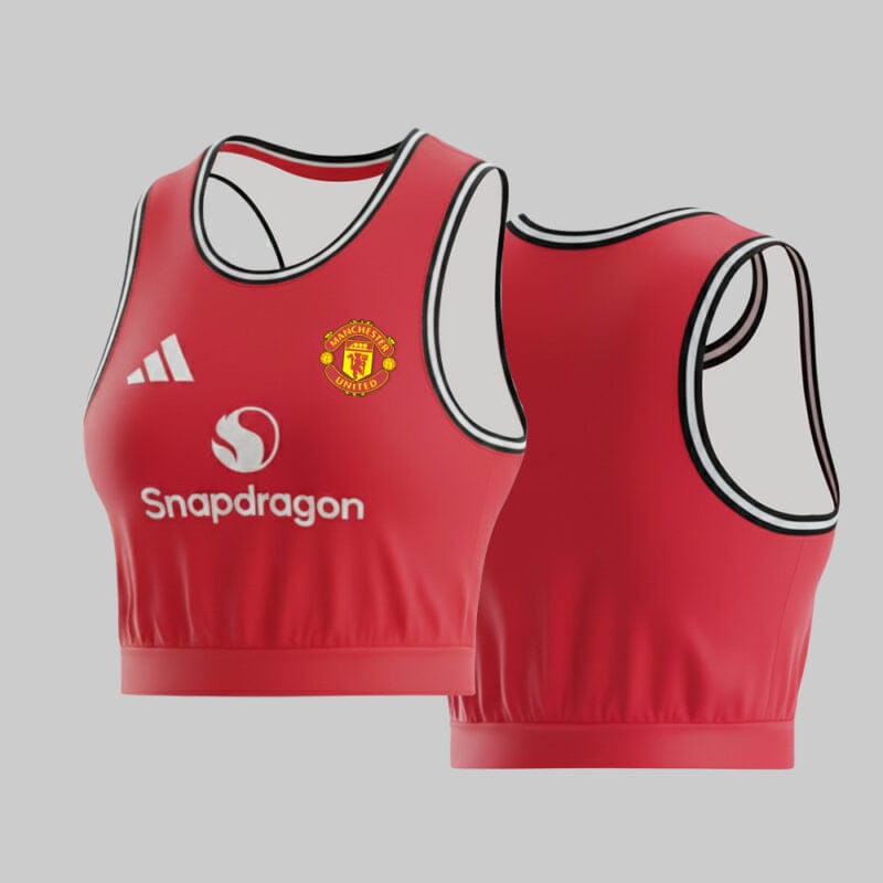Manchester United 2025-26 Crop Jersey Red Devil Fashion Women’s Sportwear – Red