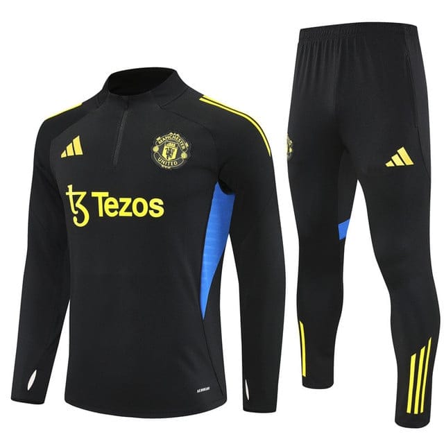 Manchester United 2025-26 Soccer Training Set – Black Yellow Punch
