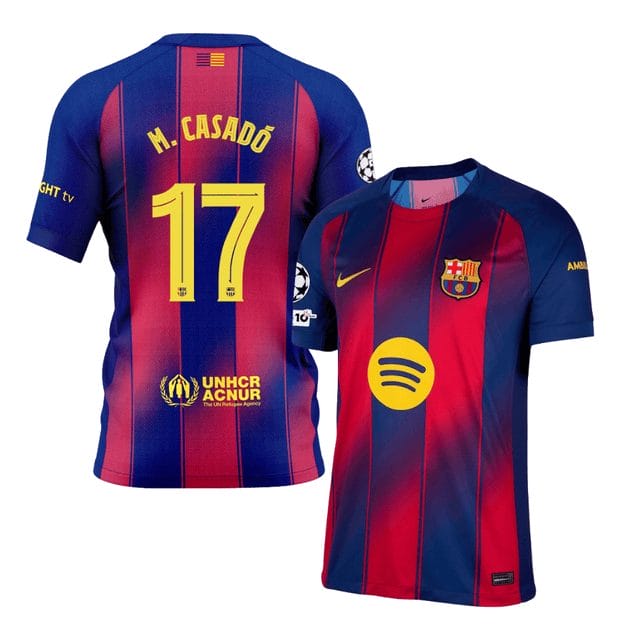 Marc Casado 17 Barcelona 2025-26 Home Jersey – Scarlet