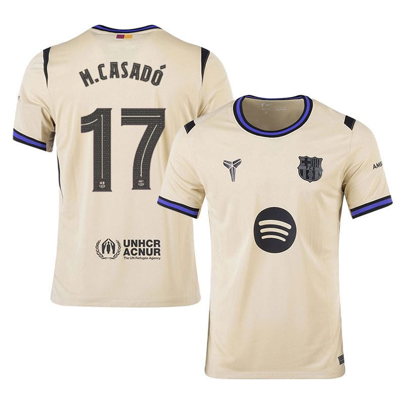 Marc Casado #17 Barcelona 2025-26 Away Jersey – Cream