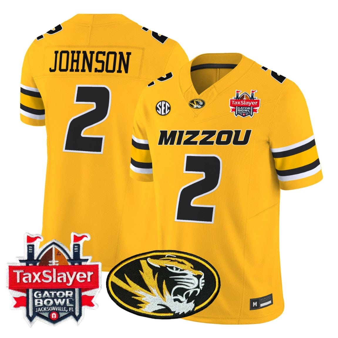 Marquis Johnson Jersey #2 Missouri Tigers 2025 Gator Bowl Vapor Stitched - Image 4