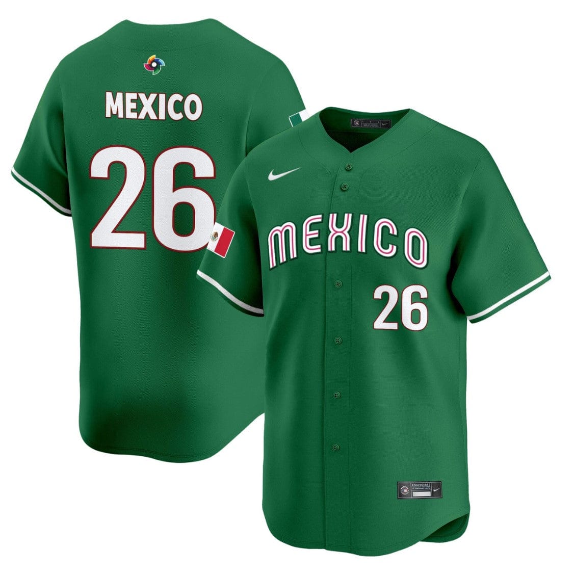Mexico Jersey #26 Projected Team Mexico World Baseball Classic 2023 Style 2026 Roster - Image 3