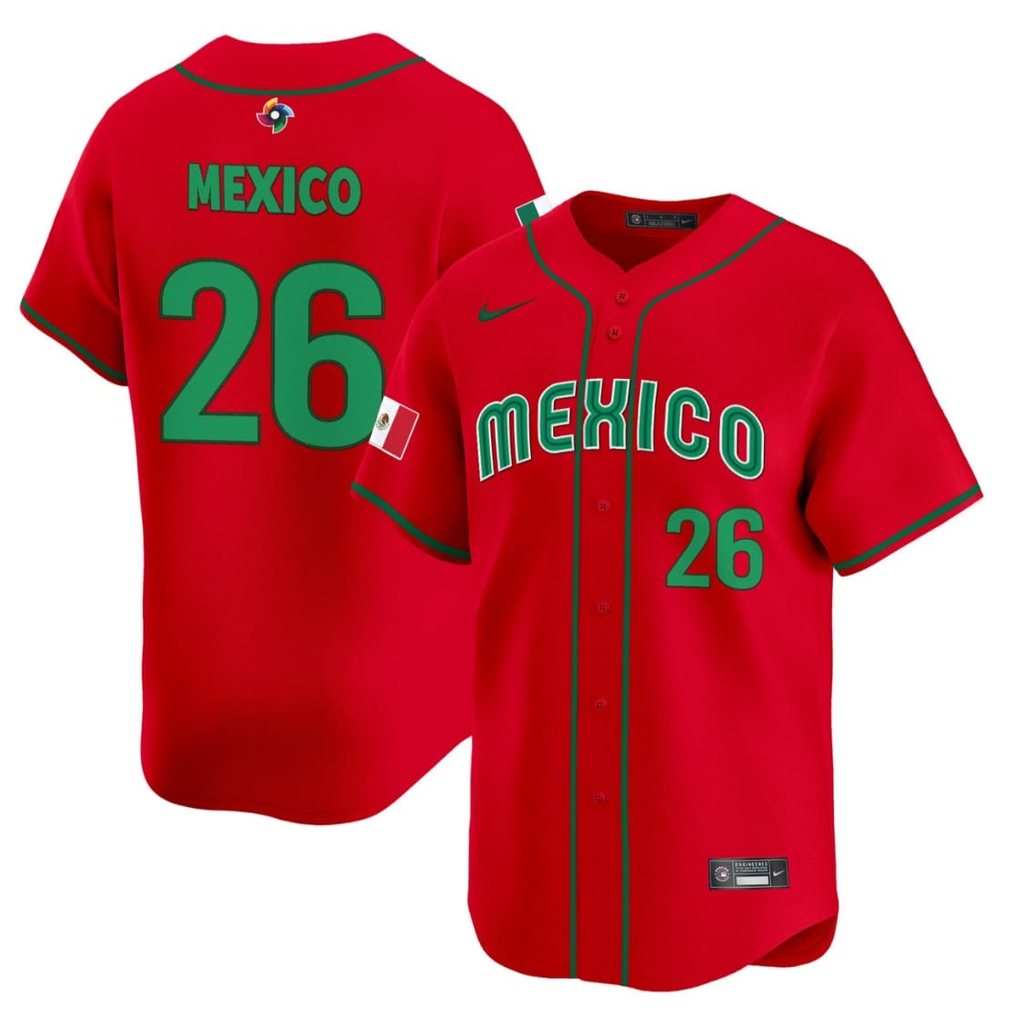 Mexico Jersey #26 Projected Team Mexico World Baseball Classic 2023 Style 2026 Roster - Image 4