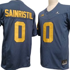 Michigan Wolverines #0 Mike Sainristil Vapor F.U.S.E. Limited Jersey Navy