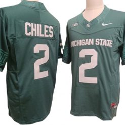 Alternative view of Michigan State Spartans #2 Aidan Chiles Vapor F.U.S.E. Limited Jersey Stitched