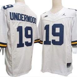 Alternative view of Michigan Wolverines #19 Bryce Underwood Vapor F.U.S.E. Limited Jersey Stitched