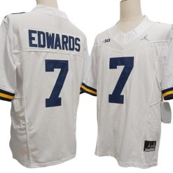 Alternative view of Michigan Wolverines #7 Donovan Edwards Vapor F.U.S.E. Limited Jersey