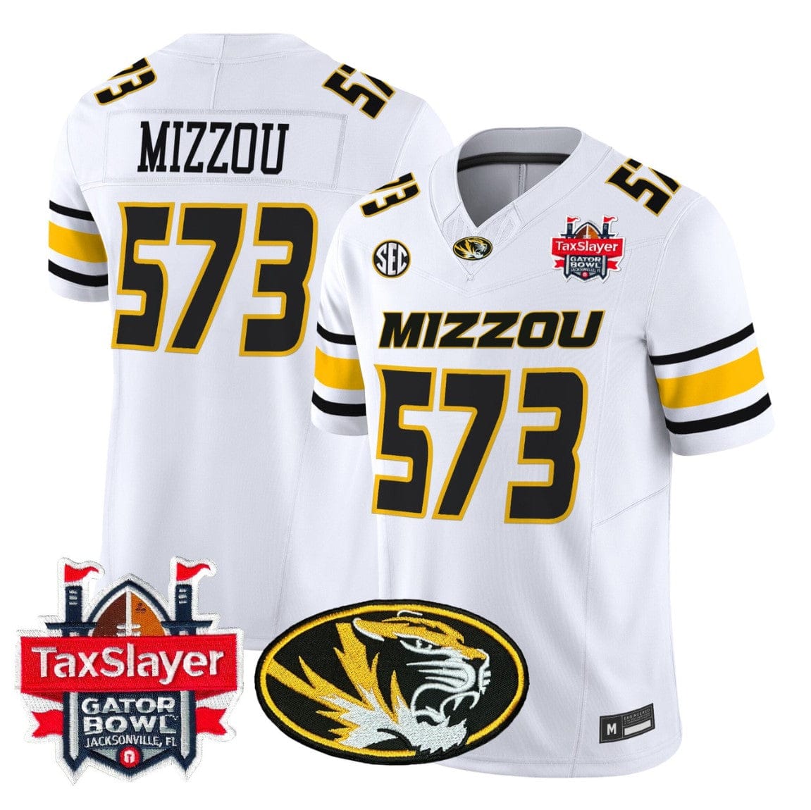 Mizzou Jersey #573 Missouri Tigers 2025 Gator Bowl Vapor Stitched - Image 5