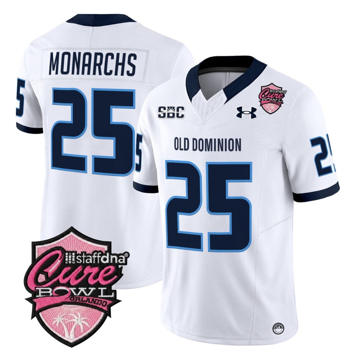 Monarchs Jersey #25 Old Dominion Monarchs 2025 Cure Bowl Stitched - Image 4
