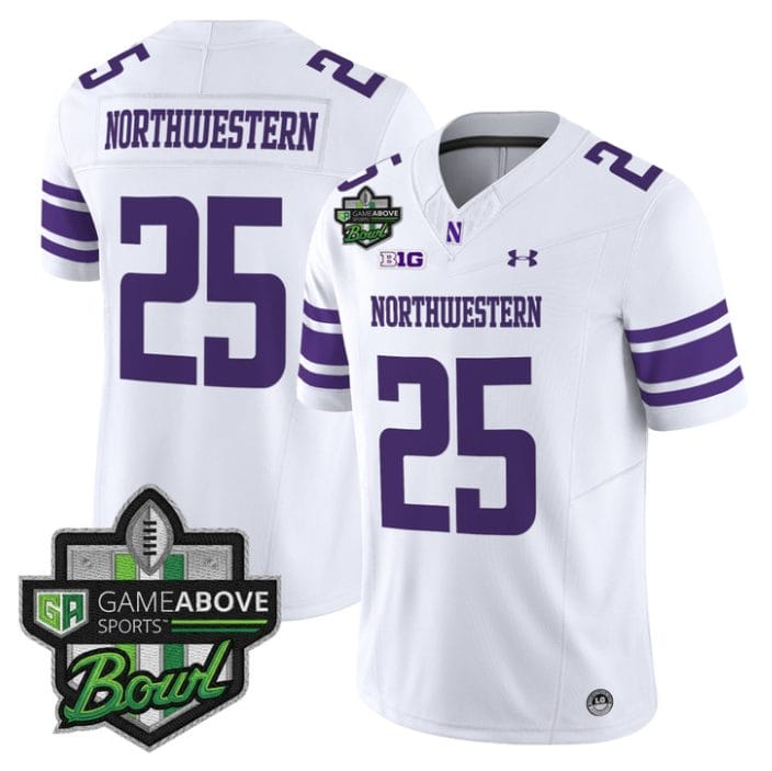 Northwestern Jersey #25 Northwestern Wildcats 2025 GameAbove Sports Bowl - Image 3