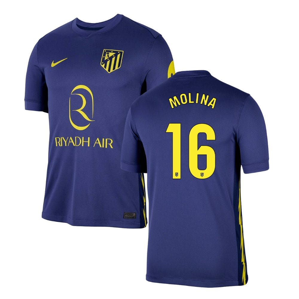 Nahuel Molina 16 Atlético de Madrid 2025-26 Away Match Jersey – Navy