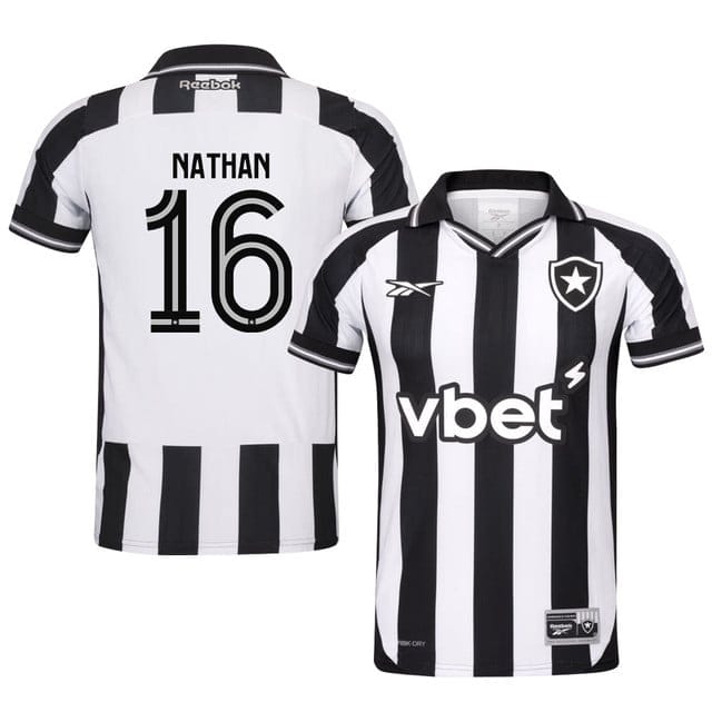 Nathan Fernandes #16 Botafogo 2025-26 Home Jersey – Black White