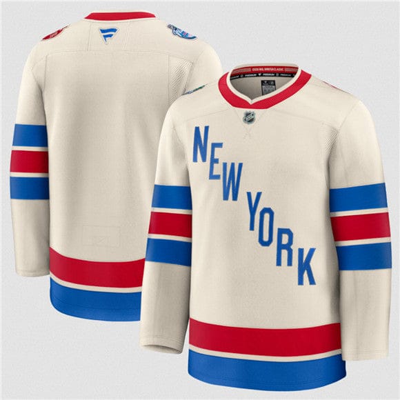 New York Rangers Blank Cream 2026 Winter Classic Stitched Hockey Jersey