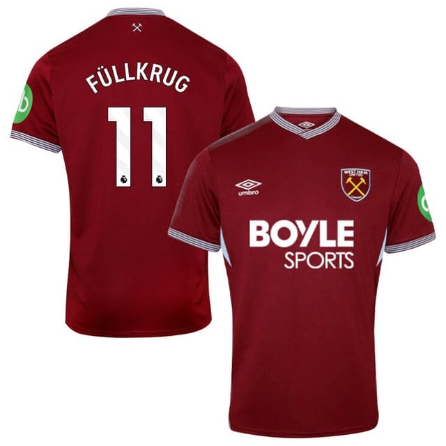 Niclas Fullkrug #11 West Ham United 2025-26 Home Match Jersey – Burgundy