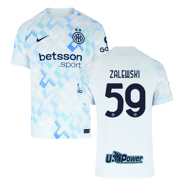 Nicola Zalewski #59 Inter Milan 2025-26 Away Match Jersey – White