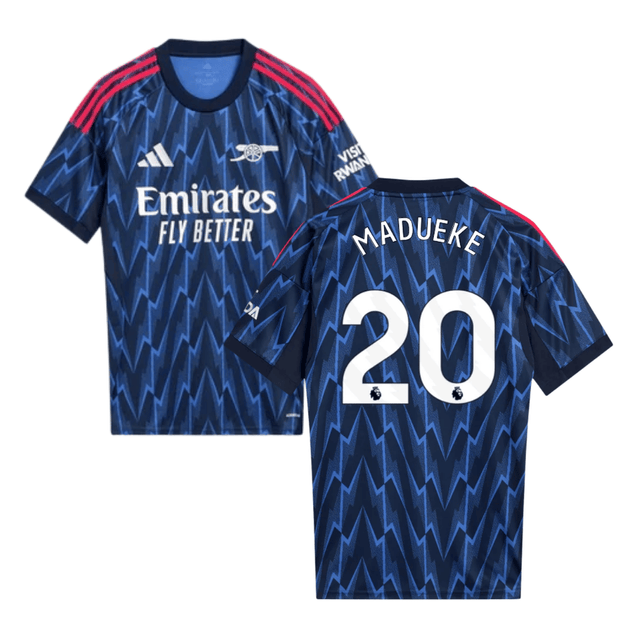 Noni Madueke #20 Arsenal 2025-26 Away Men Jersey – Blue