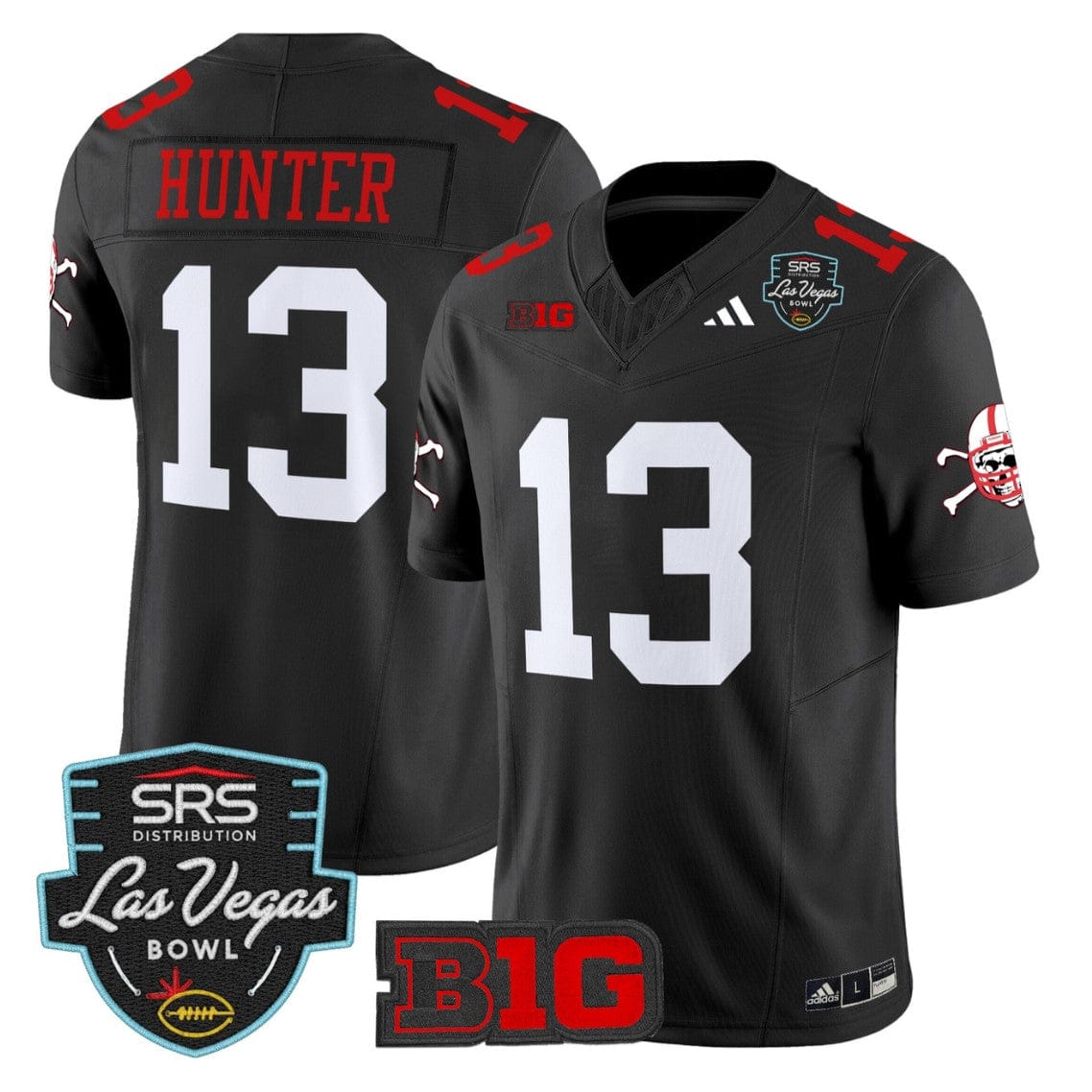 Nyziah Hunter Jersey #13 Nebraska Cornhuskers 2025 Las Vegas Bowl Stitched