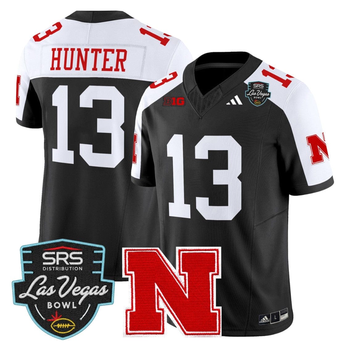 Alternative view of Nyziah Hunter Jersey #13 Nebraska Cornhuskers 2025 Las Vegas Bowl Stitched