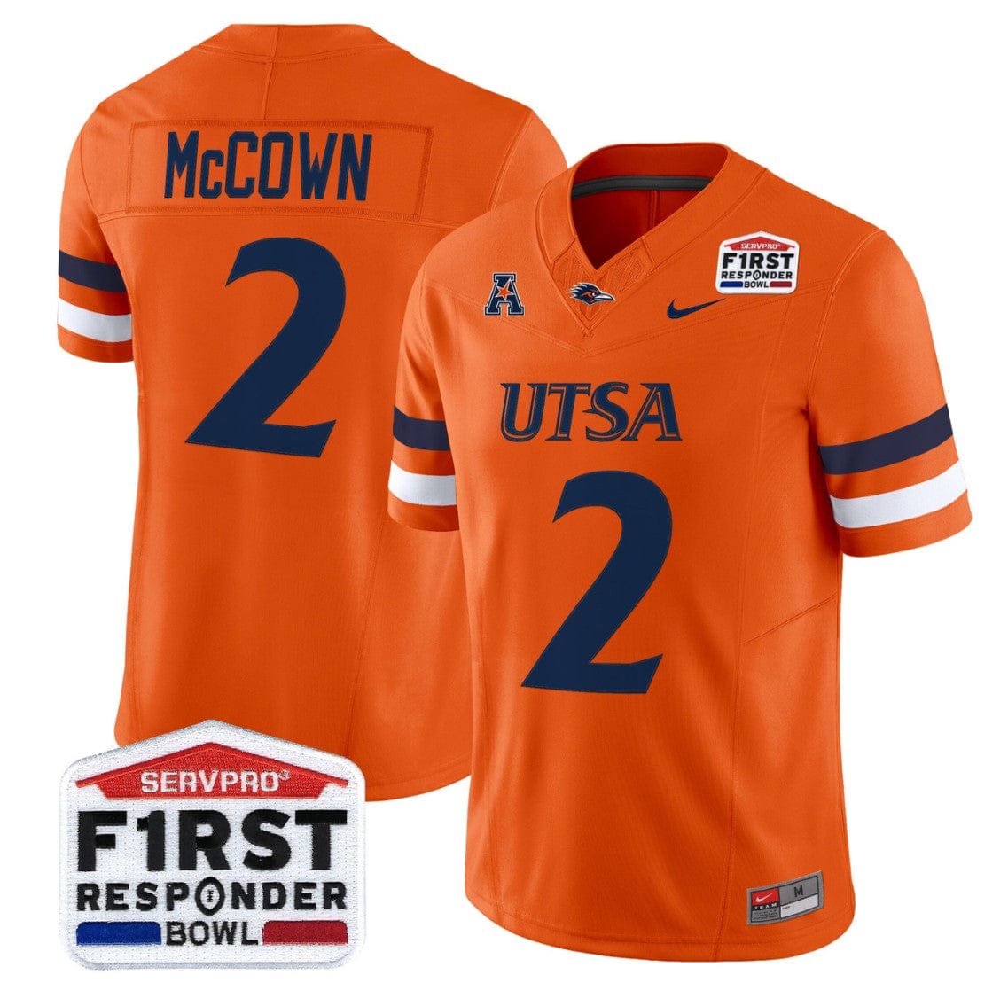 Owen McCown Jersey #2 UTSA Roadrunners 2025 First Responder Bowl Stitched - Image 3