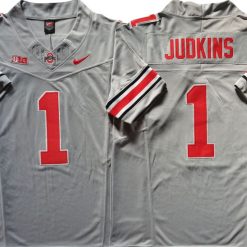 Ohio State Buckeyes #1 Quinshon Judkins Vapor F.U.S.E. Limited Jersey Gray