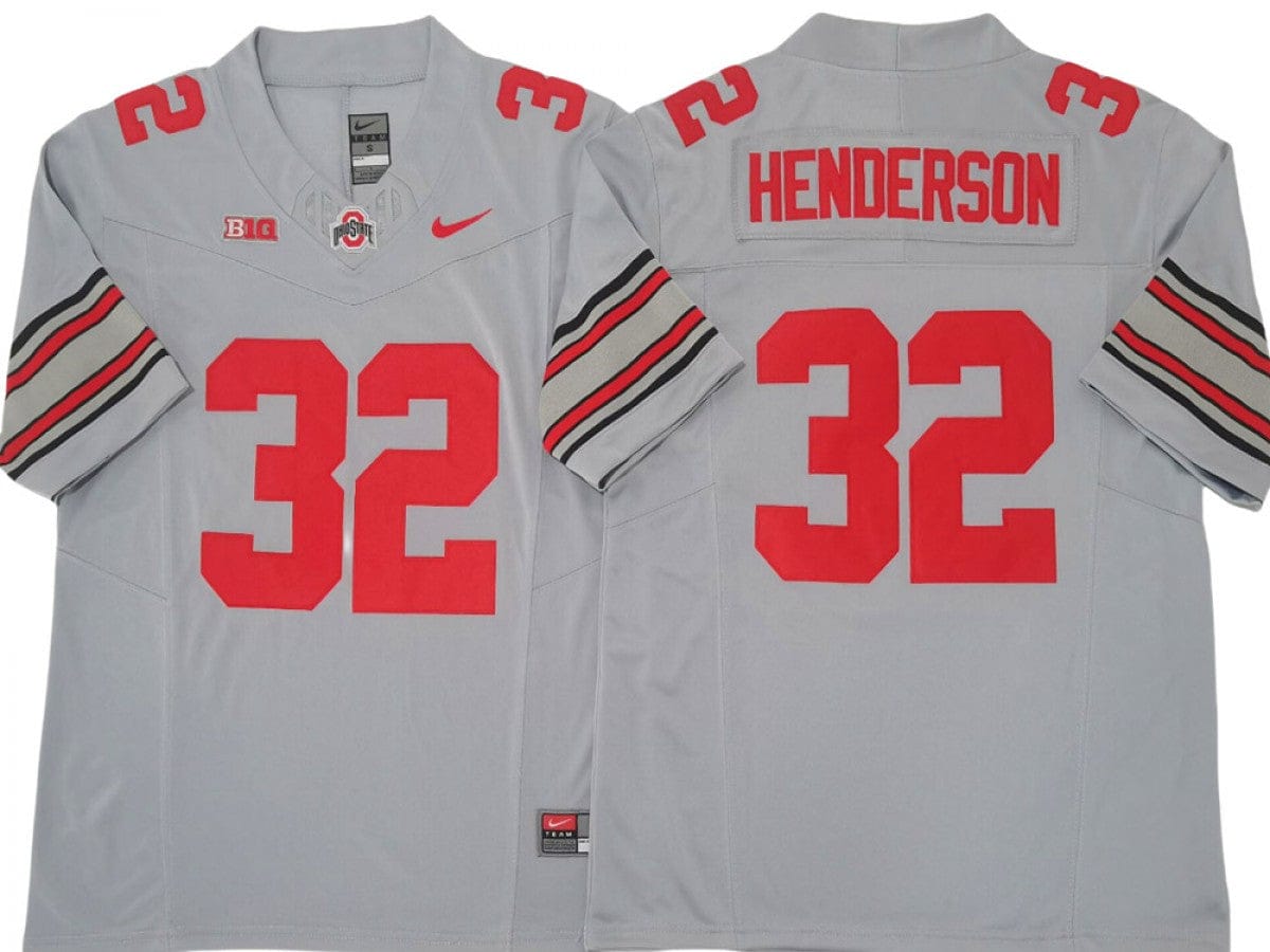 Ohio State Buckeyes #32 TreVeyon Henderson Vapor F.U.S.E. Limited Jersey Stitched - Image 2