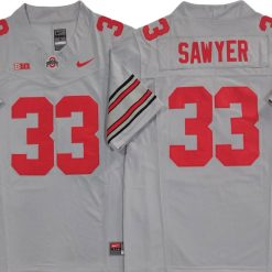 Alternative view of Ohio State Buckeyes #33 Jack Sawyer Vapor F.U.S.E. Limited Jersey