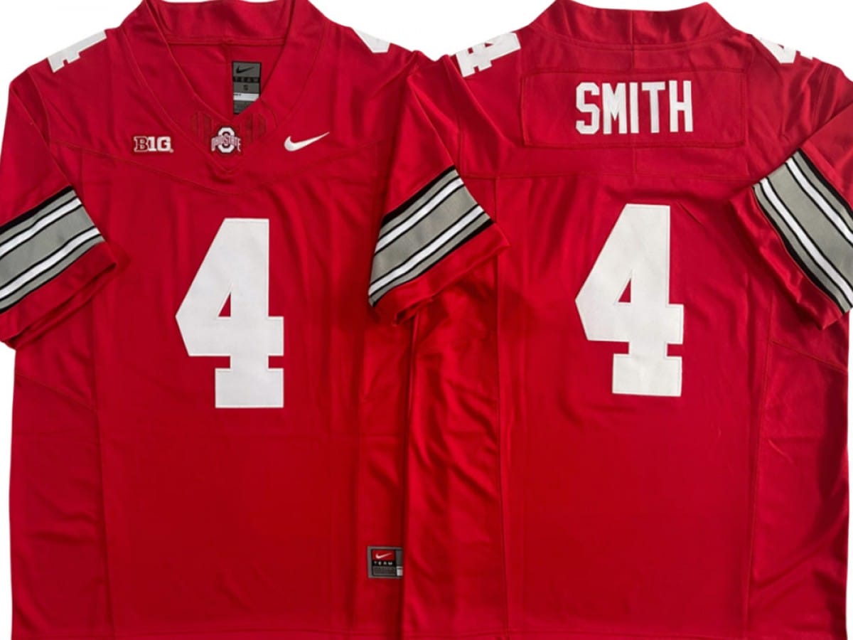 Ohio State Buckeyes #4 Vapor F.U.S.E. Limited Jersey - Jeremiah Smith Stitched - Image 2