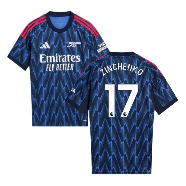 Oleksandr Zinchenko #17 Arsenal 2025-26 Away Men Jersey – Blue