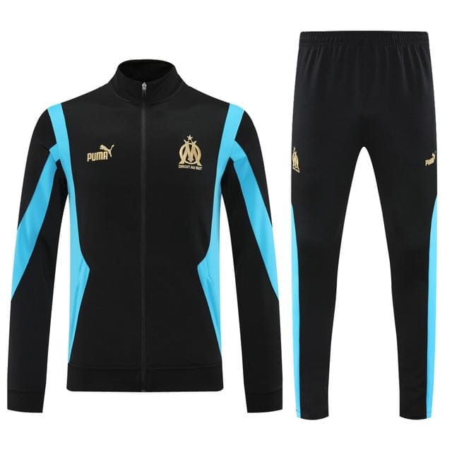 Olympique Marseille 2025-26 Soccer Training Set Les Phocéens Spirit – Black and Blue