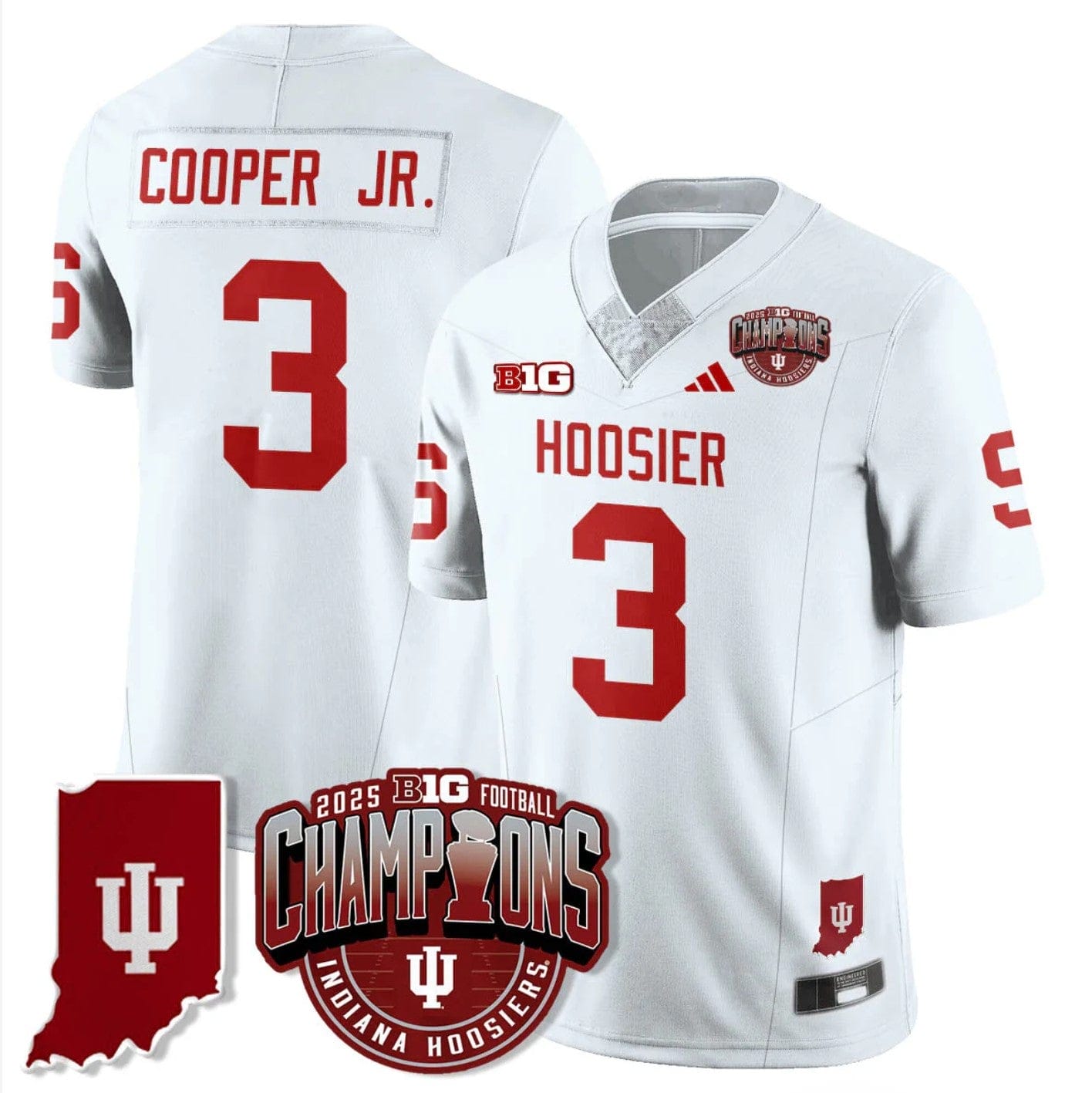 Omar Cooper Jr Jersey #3 Indiana Hoosiers Big 10 Champions Limited Stitched - Image 4
