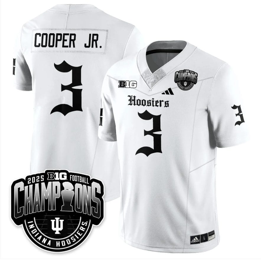 Omar Cooper Jr Jersey #3 Indiana Hoosiers Gothic Big 10 Champions Stitched - Image 3
