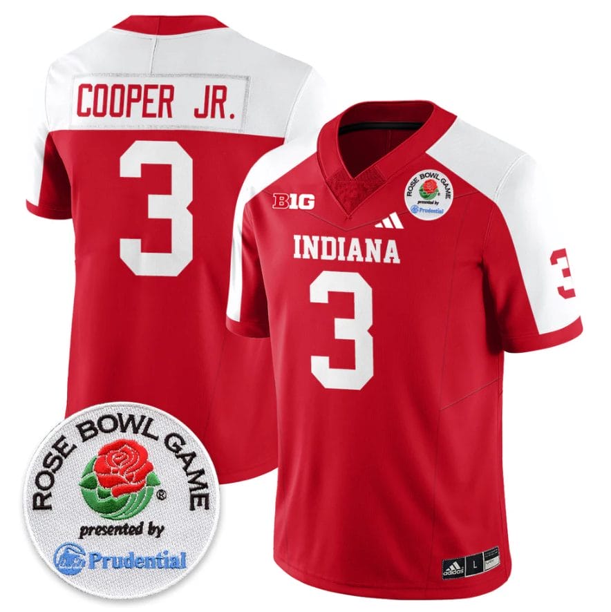 Omar Cooper Jr Jersey #3 Indiana Hoosiers Vapor Rose Bowl Patch Stitched