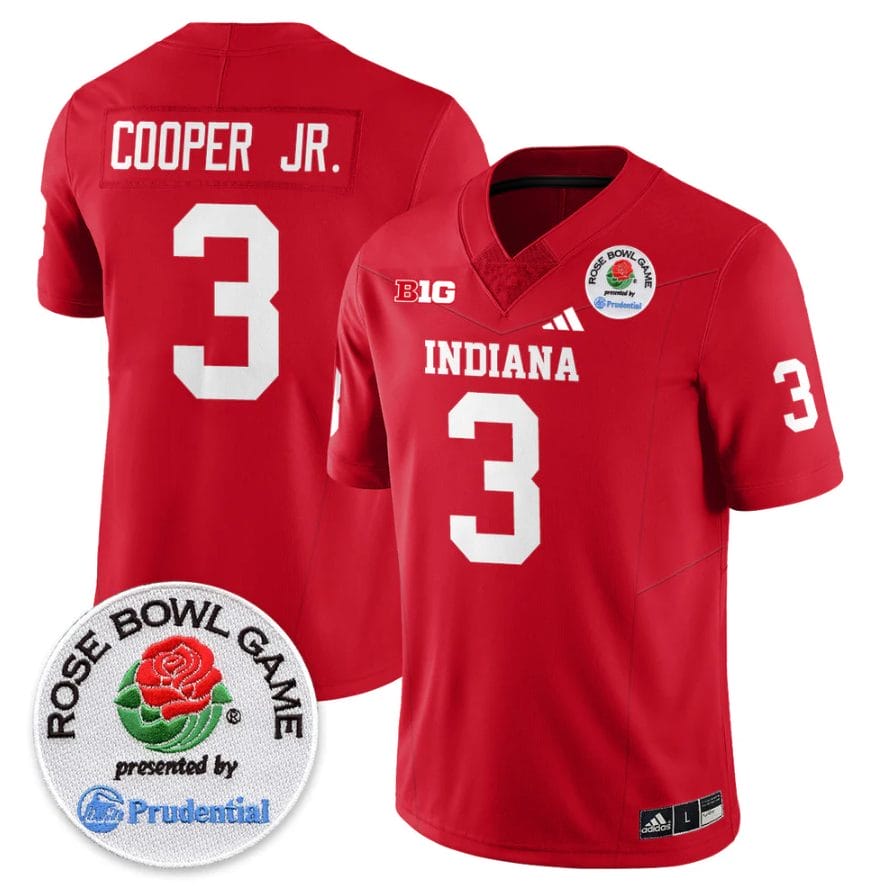 Omar Cooper Jr Jersey #3 Indiana Hoosiers Vapor Rose Bowl Patch Stitched - Image 3