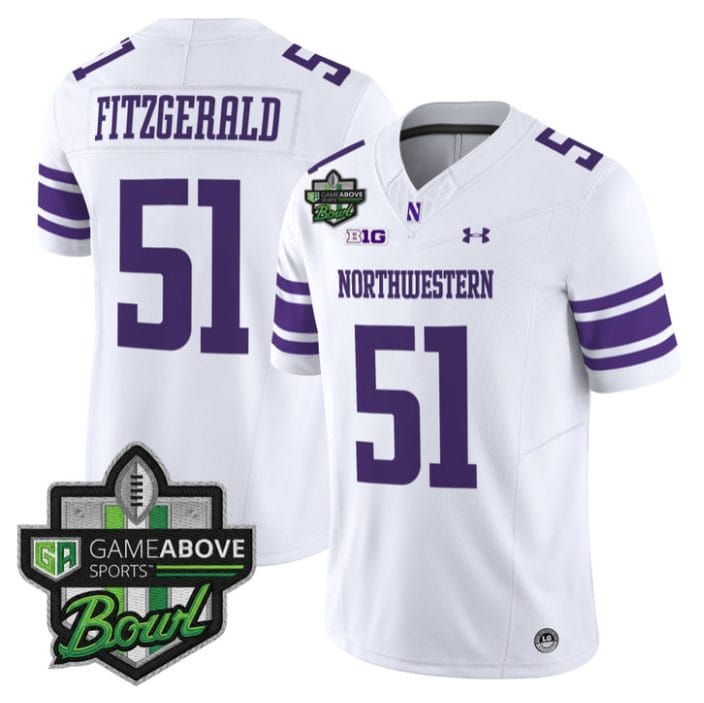 Pat Fitzgerald Jersey #51 Northwestern Wildcats 2025 GameAbove Sports Bowl - Image 3