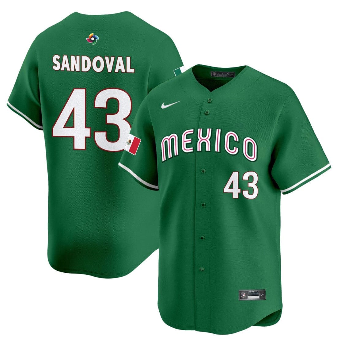 Patrick Sandoval Jersey #43 Projected Team Mexico World Baseball Classic 2023 Style 2026 Roster - Image 3