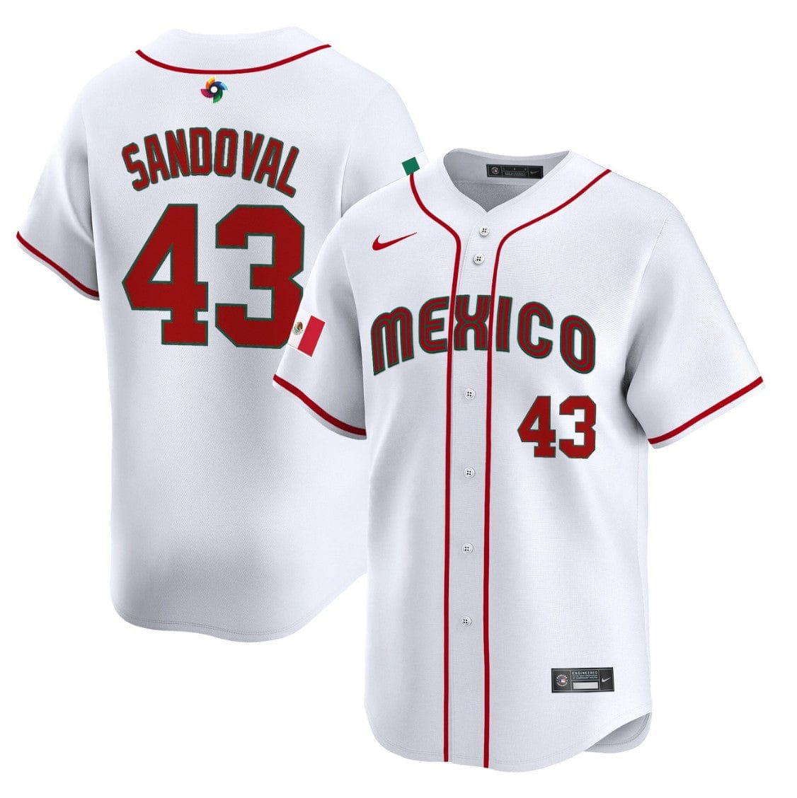 Patrick Sandoval Jersey #43 Projected Team Mexico World Baseball Classic 2023 Style 2026 Roster - Image 5