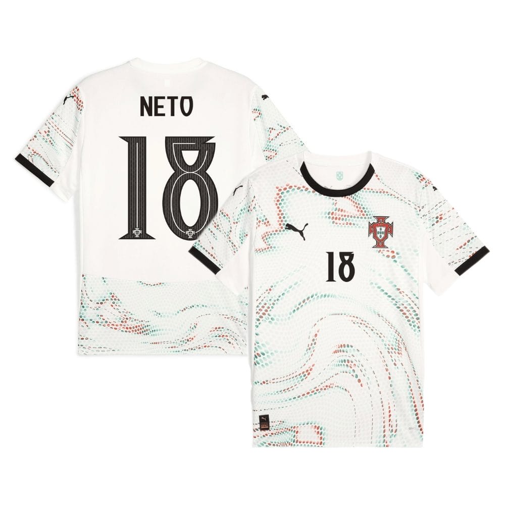 Pedro Neto 18 Portugal National Team 2025-26 Away Men Jersey – White