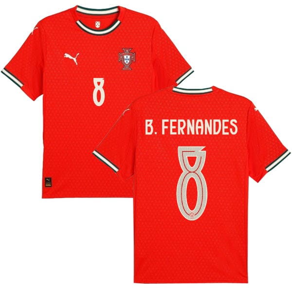 Portugal 2025 Home B. Fernandes #8 Jersey