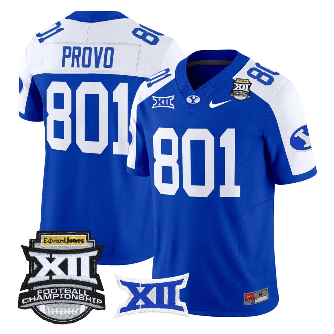 Provo Jersey #801 BYU Cougars 2025 Big 12 Championship Vapor Stitched - Image 3