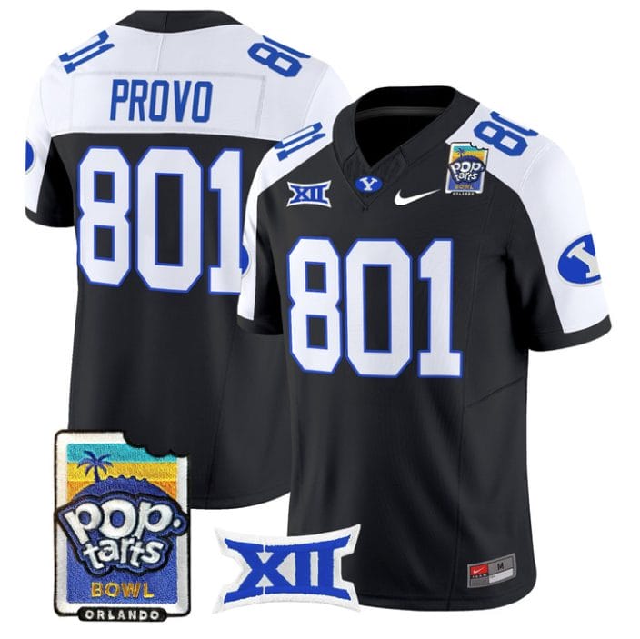 Alternative view of Provo Jersey #801 BYU Cougars 2025 Pop-Tarts Patch Limited Stitched